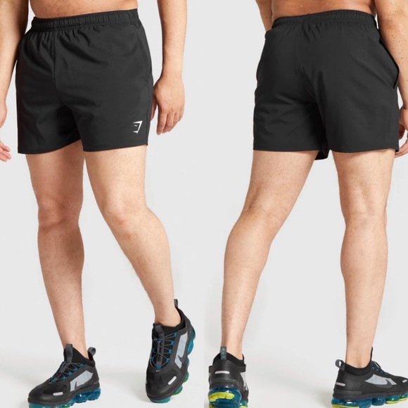 Gymshark | Shorts | Gymshark Arrival 5 Shorts Black Mens Logo | Poshmark